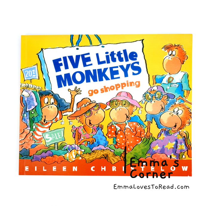 Five Little Monkeys Go Shopping by Eileen Christelow Children Picture Book PB