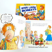 Load image into Gallery viewer, Five Little Monkeys Go Shopping by Eileen Christelow Children Picture Book PB
